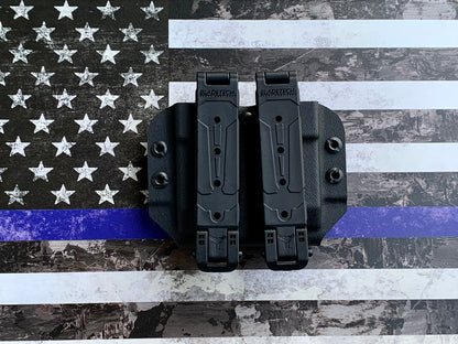 Side-Facing Double Magazine Carrier – Double Stack 9mm/.40 (Not for 2011 Mags)